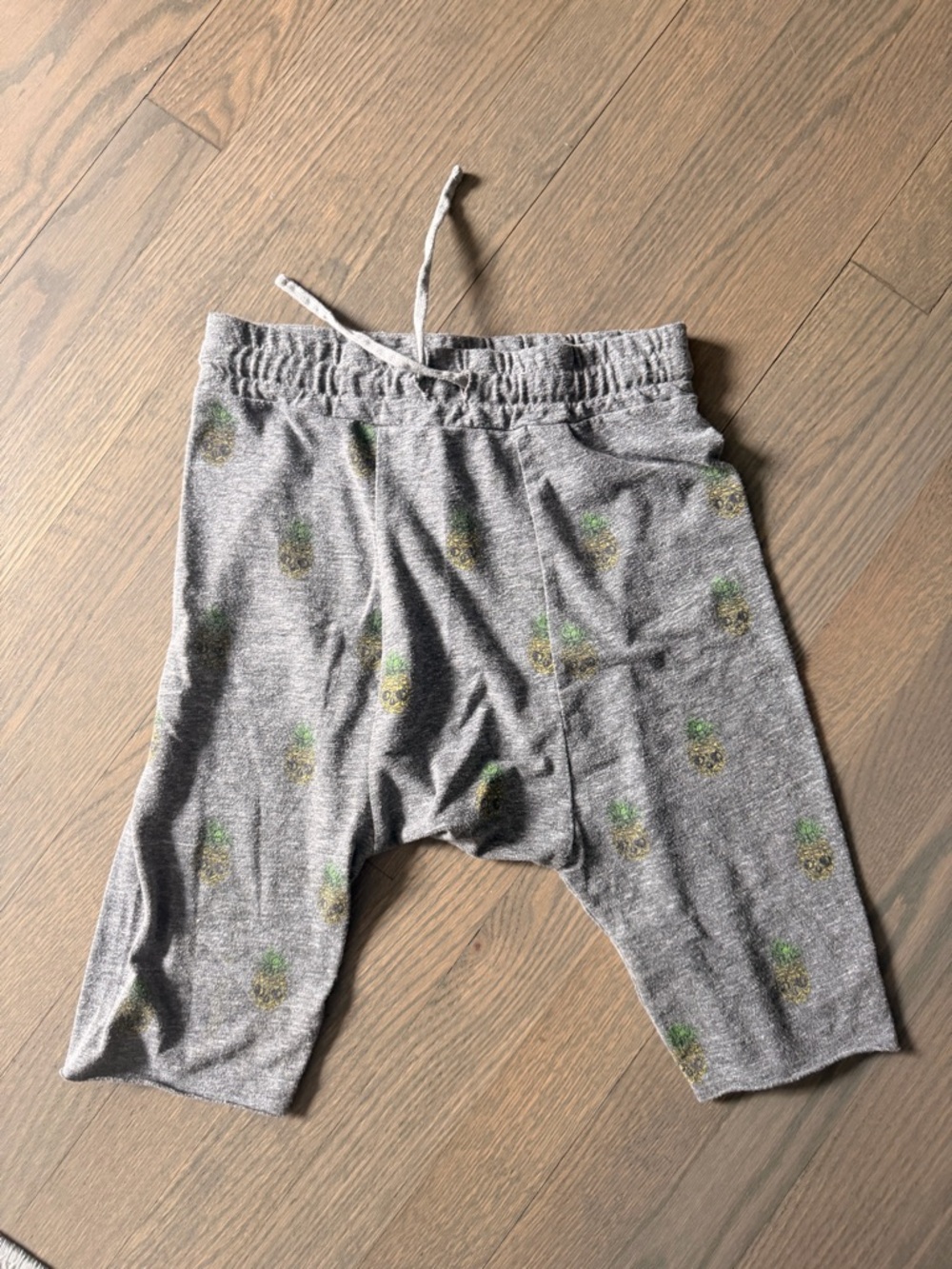 Lauren Moshi comfy cotton shorts with Green Pineapple Print